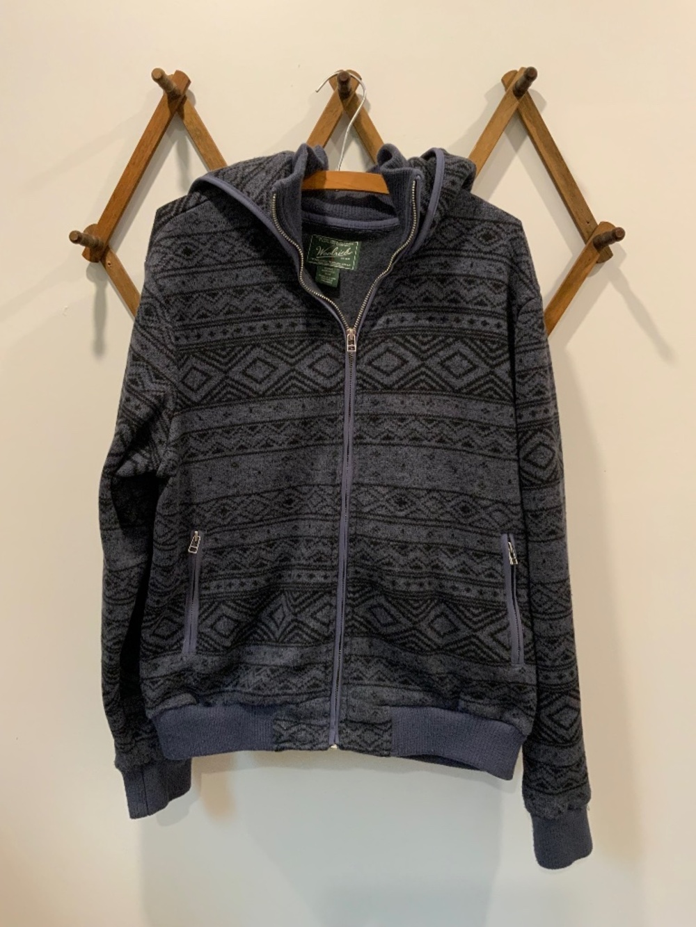 Woolrich Double Knit Fleece Hoodie Aztec Men’s Medium